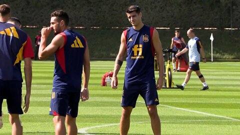 Rodri and Gavi train away from main group as Spain train ahead of Japan clash