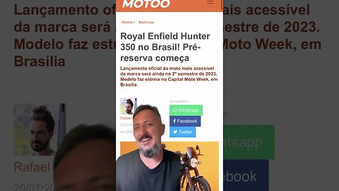 Royal enfield lança Hunter 350 no Brasil