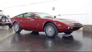 1977 Maserati Khamsin Coupe in Burgundy & V8 Engine Sound on My Car Story with Lou Costabile