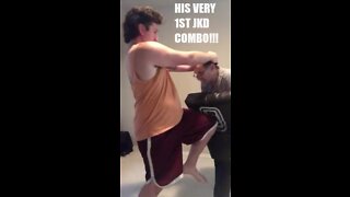 HIS VERY 1ST JKD FIGHTING COMBO