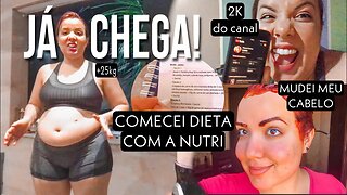 DIETA PRA EMAGRECER organizei A DIETA DA NUTRI | ALIMENTAÇÃO saudável + mudei meu cabelo TO SURTANDO