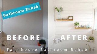 DIY Bathroom Makeover - Farmhouse Style Bathroom Rehab With Shiplap | Home Improvement Project