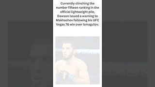 After winning UFC Vegas 76, Grant Dawson offers a stern warning to Islam Makhachev. #shorts