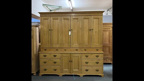 Very Large Victorian Pine Housekeepers Cupboard (V0507B) @Pinefinders Old Pine Furniture Warehouse