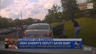 Off-Duty Officer Gets Flagged Down, Saves 3 Month Old Baby in Heroic Video