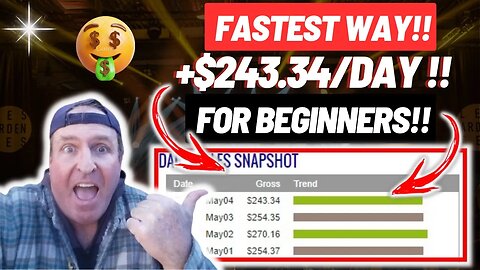 Fastest Way To Generate +$243.34 PER DAY For NEWBIES! (+PROOF!) Affiliate Marketing For Beginners