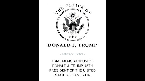 Trial Memorandum From The Office Of 45 Donald J Trump