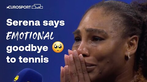 Serena Williams in tears as her tennis career ends | 2022 US Open | Eurosport tennis