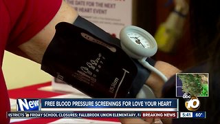 Free blood pressure screenings for Love Your Heart