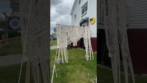 Just a macrame wedding backdrop blowing in the breeze #shorts