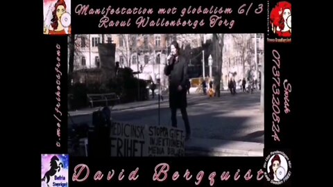 David Bergquist på Raoul Wallenbergs Torg 6 mars 2022
