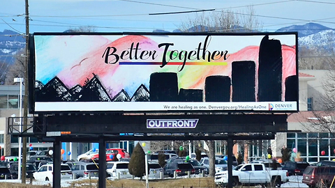 Students use billboards to display ads of a different kind