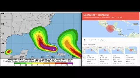 Massive 8.1 EQ in Mexico, Is Yellowstone Next? Hurricane Irma, Jose, Katia Path Updates