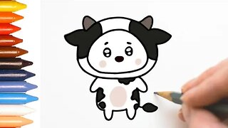 COMO DESENHAR VAQUINHA KAWAII FÁCIL