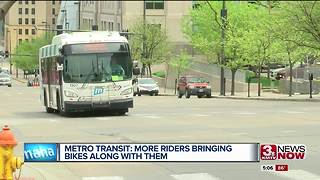 Bus riders bringing bikes along increasing