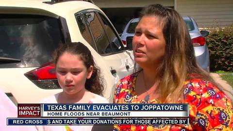 Texas family evacuates to Joppatowne