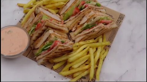 Chicken club sandwich, kids lunch box recipe