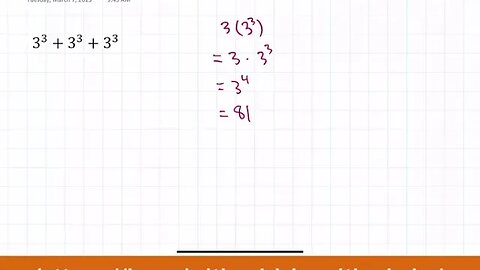 Exponents, Multiplication, Addition Problem! Don't worry, it's not that hard!