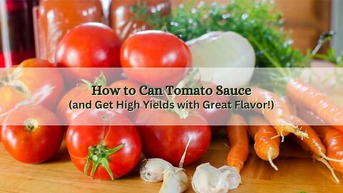 How to Can Tomato Sauce and Get High Yields with Great Flavor!