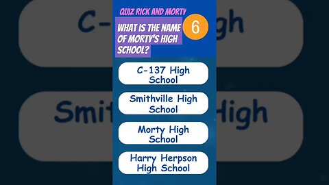 🎬 QUIZ_RICK_AND_MORTY: What is the name of Mort's high school? #rickandmorty #shorts