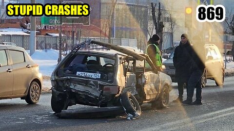 Stupid crashes 869 March 2024 car crash compilation