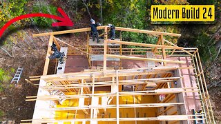 Modern Home Build | 24 | back porch framing and overhang decking