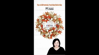 Fall 10 inch Deco Mesh POOF Wreath DIY Tutorial