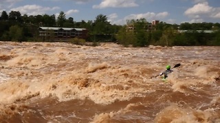 Insane kayaking on flooded James River