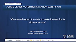 Judge will not extend voter registration deadline, says Florida failed its citizens