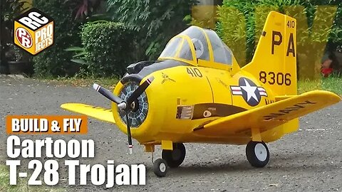 Cartoon T-28 Trojan RC Plane, Will It Fly?