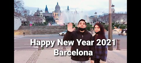 Happy New Year 2021 Barcelona Spain
