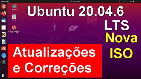 Atualização do Ubuntu 20.04.6. A nova mídia oferece correções de bugs e problemas de segurança