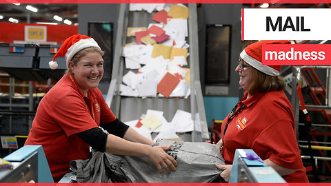Royal Mail staff hard at work on the busiest day of the year