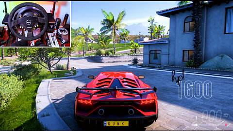 Does Lamborghini Aventador SVJ Has 1600HP | Forza Horizon 5 Steering Wheel | Realistic Driving