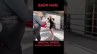 FAST HANDS FROM BADR HARI ON PADS IN THE GYM#shorts #viral #viralvideo #badrhari #kickboxing #box