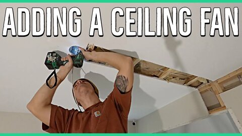 Adding a Ceiling Fan to a Room ||Tuckers Room gets a Facelift||