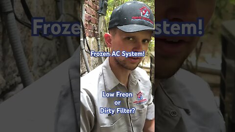 Frozen AC System - Dirty Filter or Low Freon? #shorts #hvac #mikeypipes #pipedoctor