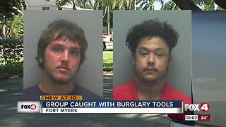 4 young adults arrested after having burglary tools in car