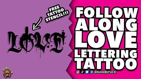 Follow Along LOVE Lettering Tattoo