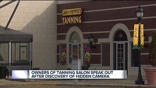 Owners of tanning salon speak out after discovery of hidden camera