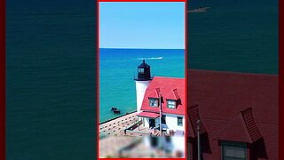 DRONE AROUND POINT BETSIE LIGHTHOUSE #drones #lighthouse #michigan #shorts