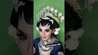 Pengantin Nampak Anggun dan Cantik Memakai Pakaian Adat Jawa di Sumatera Selatan Indonesia #shorts