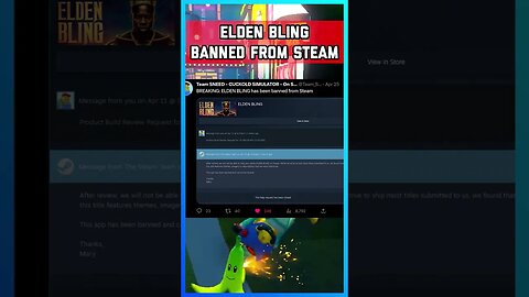 Elden Bling BANNED FROM STEAM