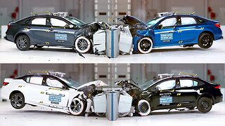 Crash Test 5 Compact Cars - Honda Civic, Toyota Corolla , Subaru Crosstrek, Kia Forte, Nissan Sentra