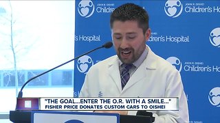 Fisher-Price donates custom cars to Oishei