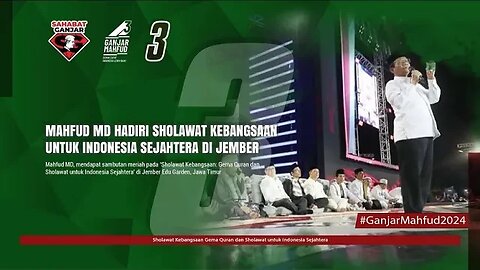 MAHFUD MD HADIRI SHOLAWAT KEBANGSAAN UNTUK INDONESIA SEJAHTERA DI JEMBER.