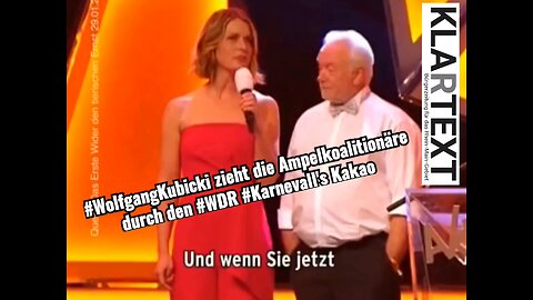 Kubicki sprengt den WDR-Karnelvall. Baerbock, Lindner, und Konsorten weinen!