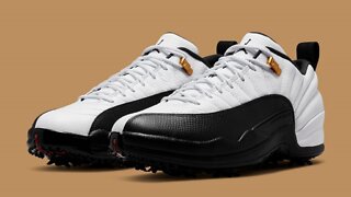 Unboxing and Review of Retro Air Jordan XII 12 Taxi Low Golf Shoes - Clean and ready for the course!