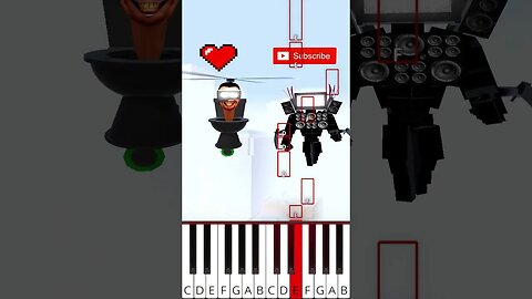 Who Will You Choose Skibidi Toilet Edition (@BigTastyAnimations) - Octave Piano Tutorial