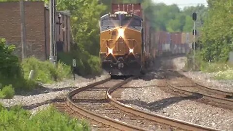 CSX I168 Intermodal/Autorack Train from Berea, Ohio August 12, 2023